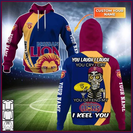 Personalized AFL Brisbane Lions – You Laugh I Laugh – CoolGift99