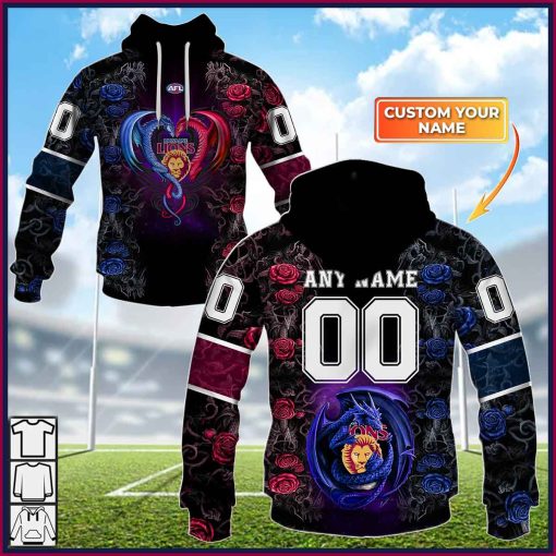 Personalized AFL Brisbane Lions – Rose Dragon – CoolGift99