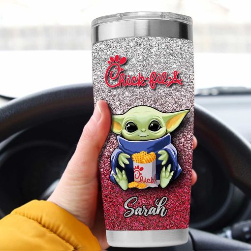 Personalized Chick Fil A Baby Yoda Tumbler – CoolGift99