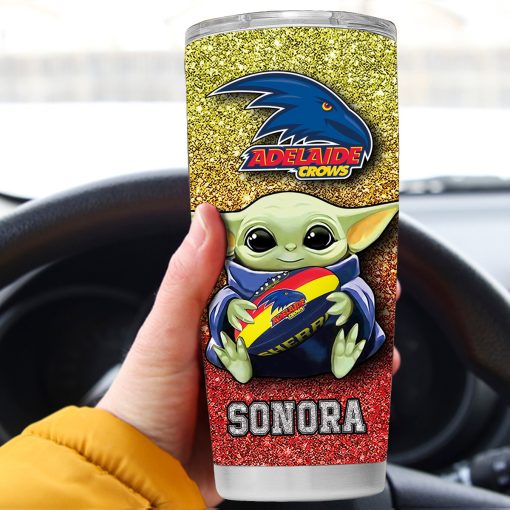 Personalized AFL Adelaide Crows Baby Yoda Tumbler – CoolGift99