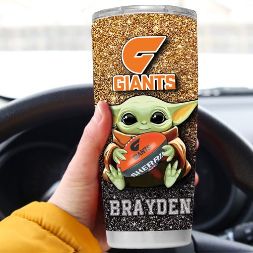 Personalized AFL GWS Giants Baby Yoda Tumbler – CoolGift99