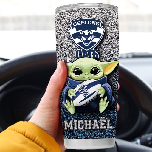 Personalized AFL Geelong Cats Baby Yoda Tumbler – CoolGift99