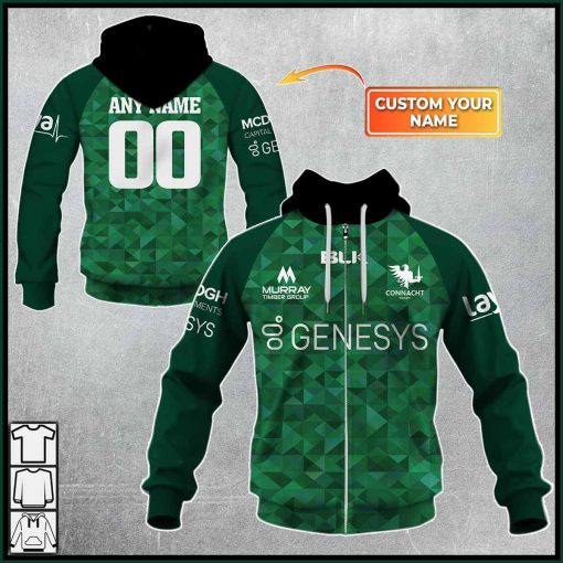 Personalized Ireland Connacht Rugby Hoodie 2022 | Coolgift99