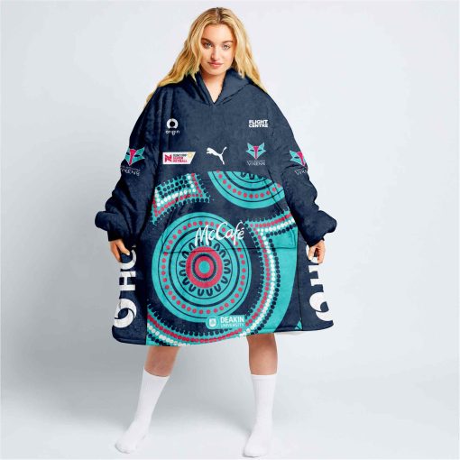 Personalized Netball Melbourne Vixens Indigenous Oodie, Flanket, Blanket Hoodie, Snuggie | CoolGift99