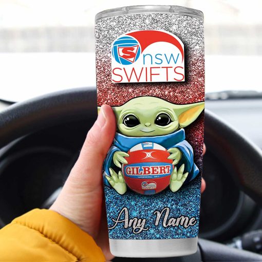 Personalized New South Wales Swifts Yoda Tumbler | Coolgift99