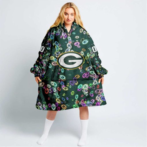 Personalized NFL Green Bay Packers Oodie, Flanket, Blanket Hoodie, Snuggie | CoolGift99