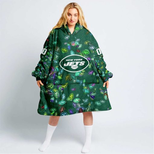 Personalized NFL New York Jets Oodie, Flanket, Blanket Hoodie, Snuggie | CoolGift99