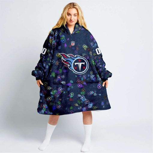 Personalized NFL Tennessee Titans Oodie, Flanket, Blanket Hoodie, Snuggie | CoolGift99