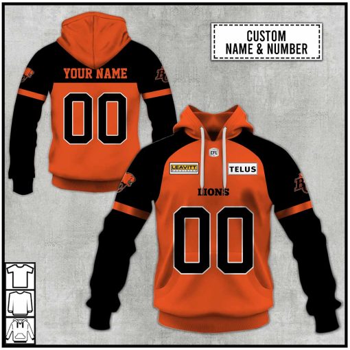 Personalized CFL BC Lions Jersey 2022 Hoodie | CoolGift99
