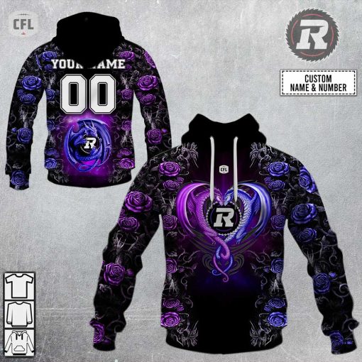 Personalized CFL Ottawa Redblacks Rose Dragon V1 Hoodie | SuperGift99