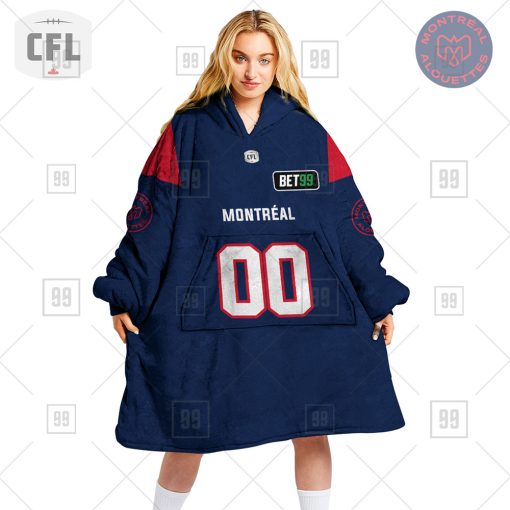 Personalized CFL MONTREAL ALOUETTES JERSEY 2022 Oodie, Flanket, Blanket Hoodie, Snuggie | SuperGift99
