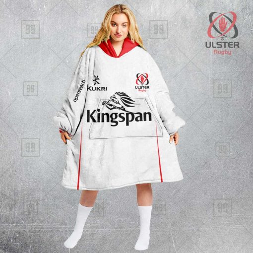 Personalized Ireland Ulster Rugby Oodie, Flanket, Blanket Hoodie, Snuggie Jesey Style – V2 | CoolGift99