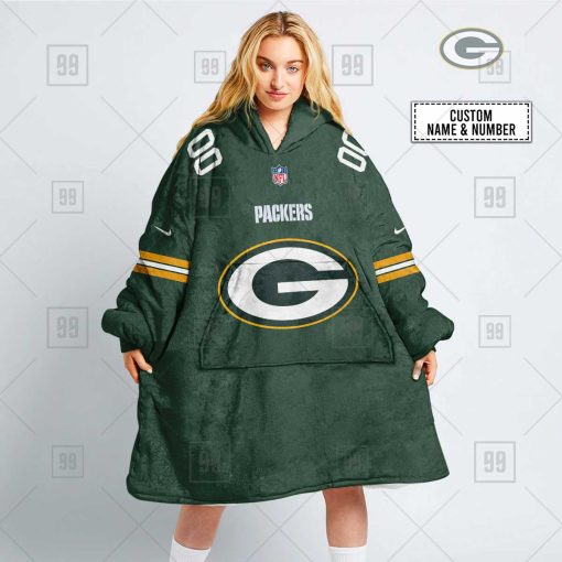 Personalized NFL Green Bay Packers Oodie, Flanket, Blanket Hoodie, Snuggie | SuperGift99