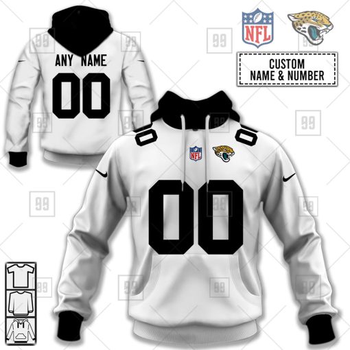 Personalized NFL Jacksonville Jaguars Road Jersey Hoodie | SuperGift99