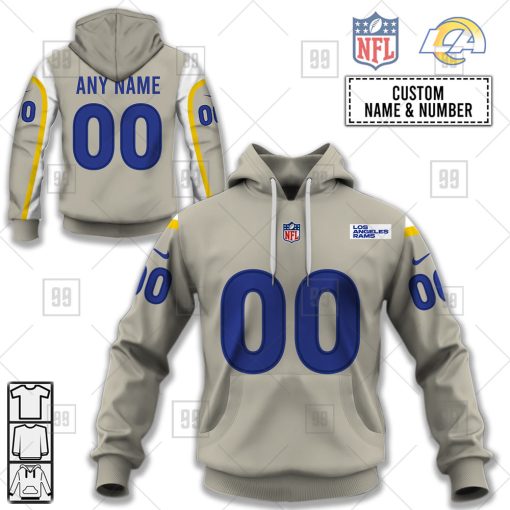 Personalized NFL Los Angeles Rams Road Jersey Hoodie | SuperGift99