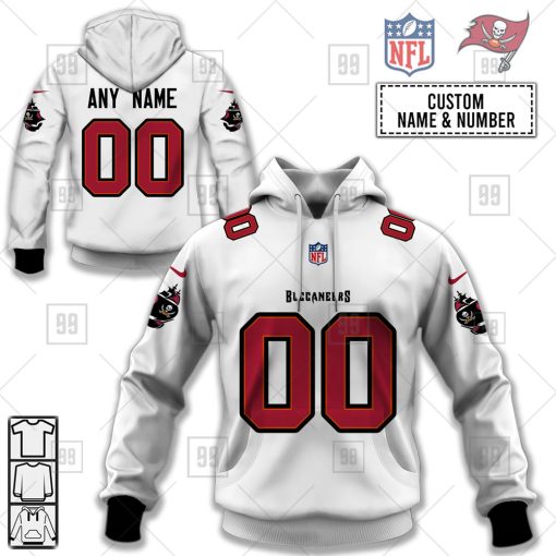 Personalized NFL Tampa Bay Buccaneers Road Jersey Hoodie | SuperGift99