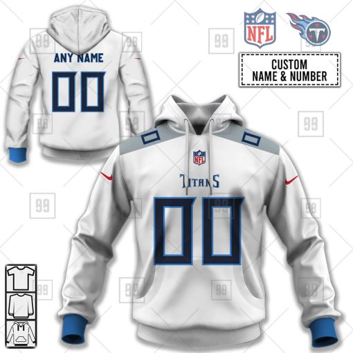 Personalized NFL Tennessee Titans Road Jersey Hoodie | SuperGift99