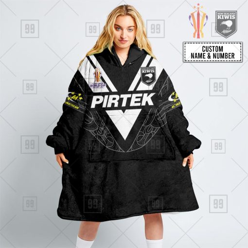 Personalized Rugby League World Cup 2022 Kiwis New Zealand Jersey Oodie, Flanket, Blanket Hoodie, Snuggie | SuperGift99