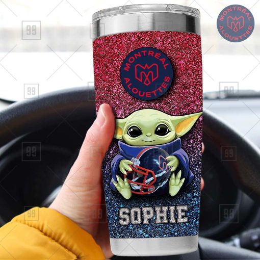 Personalized CFL MONTREAL ALOUETTES Yoda Tumbler | SuperGift99