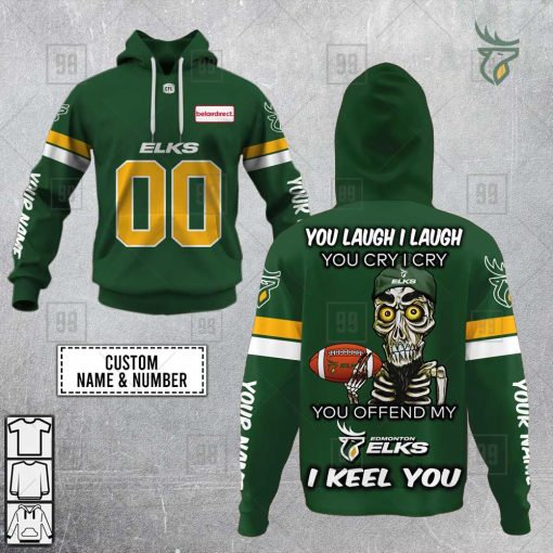 Personalized CFL Edmonton Elks Achmed You Laugh I Laugh  Hoodie | SuperGift99