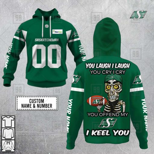 Personalized CFL Saskatchewan Roughriders Achmed You Laugh I Laugh  Hoodie | SuperGift99