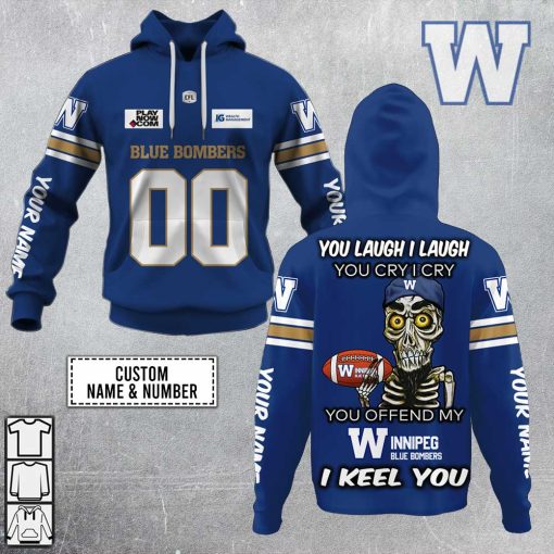 Personalized CFL Winnipeg Blue Bombers Achmed You Laugh I Laugh  Hoodie | SuperGift99