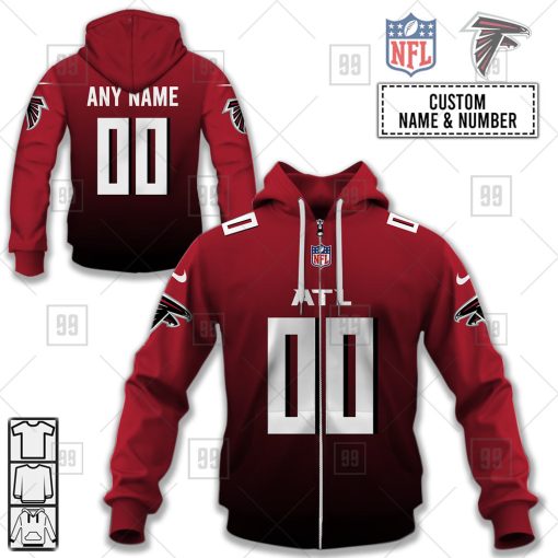 Personalized NFL Atlanta Falcons Alternate Jersey Hoodie | SuperGift99