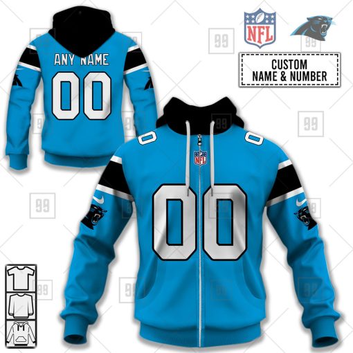Personalized NFL Carolina Panthers Alternate Jersey Hoodie | SuperGift99