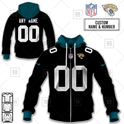 Personalized NFL Jacksonville Jaguars Alternate Jersey Hoodie | SuperGift99