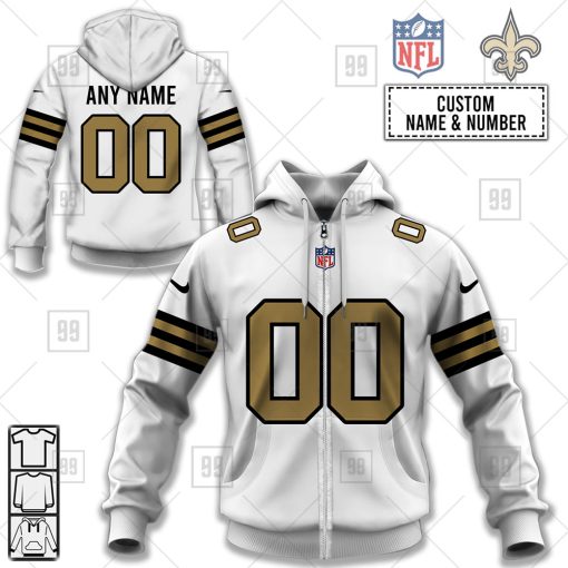 Personalized NFL New Orleans Saints Jersey Hoodie | SuperGift99