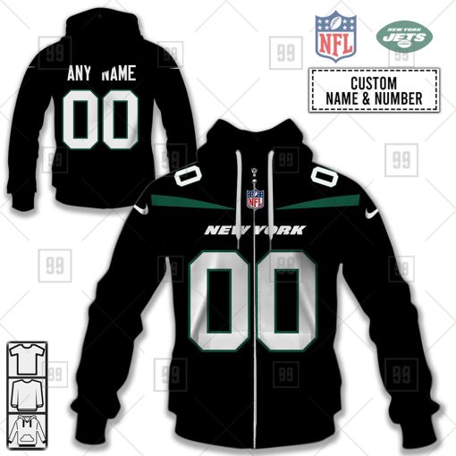 Personalized NFL New York Jets Alternate Jersey Hoodie | SuperGift99