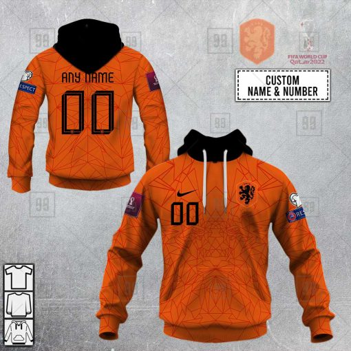 Personalized FIFA World Cup 2022 Holland Football 3D Hoodie Jersey | SuperGift99