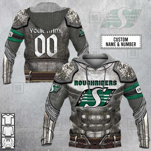 Personalized CFL Saskatchewan Roughriders Armor Hoodie | SuperGift99