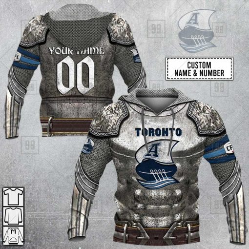 Personalized CFL Toronto Argonauts Knight Armor Hoodie | SuperGift99