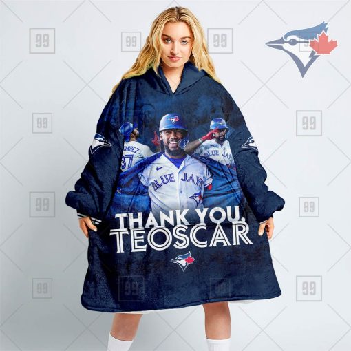 MLB Toronto Blue Jays Thank You Teoscar Hernandez Oodie, Flanket, Blanket Hoodie, Snuggie | SuperGift99