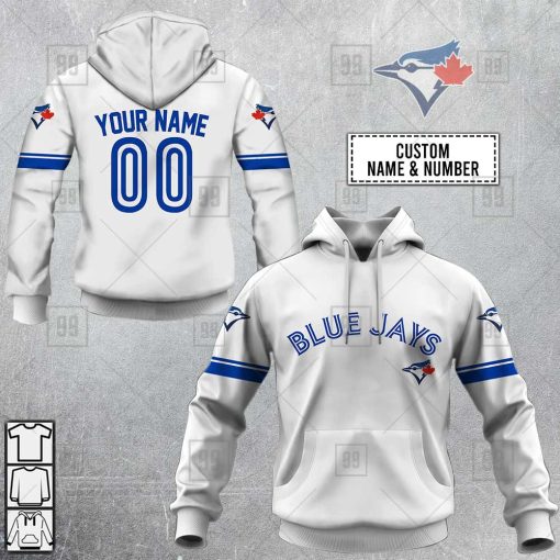 Personalized MLB Toronto Blue Jays 3D Hoodie HOME Jersey  | SuperGift99