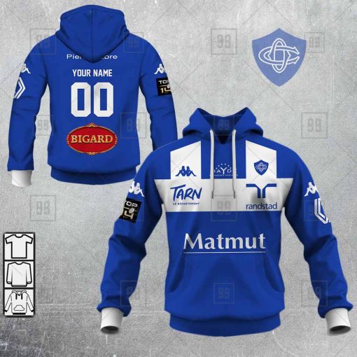 Personalized Castres Olympique Rugby 2223 Hoodie 3D | CoolGift99