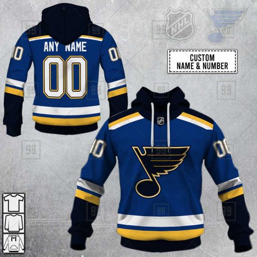 Personalized NHL St. Louis Blues Jersey 2023 Style Hoodie, T Shirt, Zip Hoodie, Sweatshirt | SuperGift99