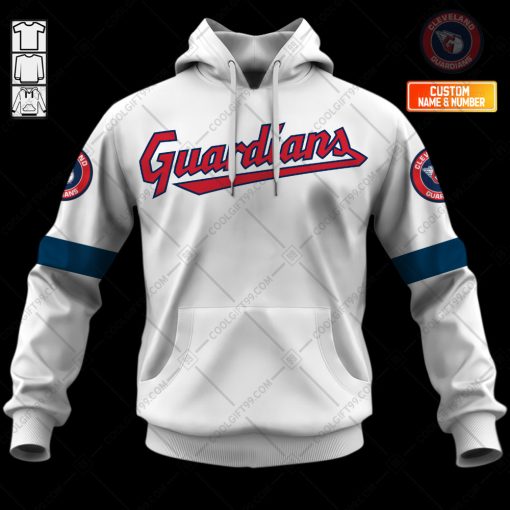 Personalized MLB Cleveland Guardians Home Jersey Style Hoodie, T Shirt, Zip Hoodie, Sweatshirt | CoolGift99