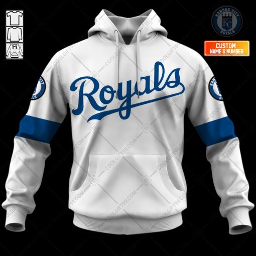 Personalized MLB Kansas City Royals Home Jersey Style Hoodie, T Shirt, Zip Hoodie, Sweatshirt | CoolGift99