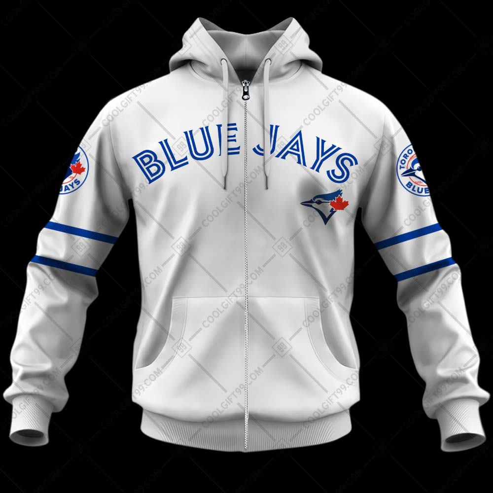 Toronto Blue Jays Custom Number And Name AOP MLB Hoodie Long Sleeve Zip  Hoodie Gift For Fans - Banantees