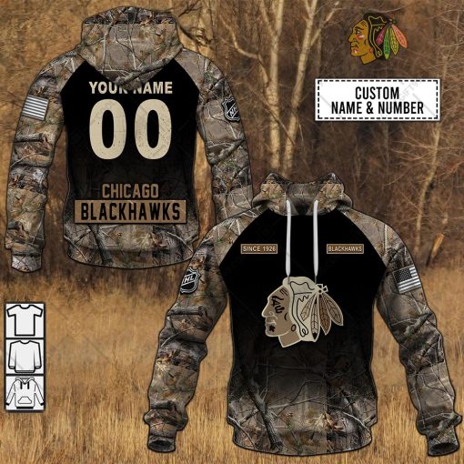 Personalized NHL Chicago Blackhawks Camouflage Style Hoodie, T Shirt, Zip Hoodie, Sweatshirt | SuperGift99