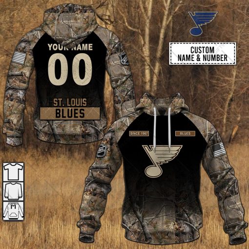 Personalized NHL St. Louis Blues Camouflage Style Hoodie, T Shirt, Zip Hoodie, Sweatshirt | SuperGift99