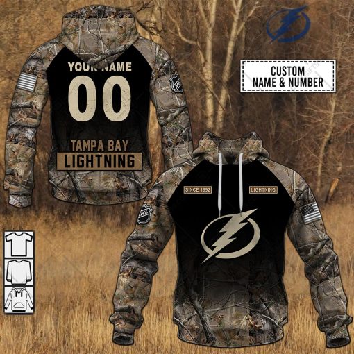 Personalized NHL Tampa Bay Lightning Camouflage Style Hoodie, T Shirt, Zip Hoodie, Sweatshirt | SuperGift99