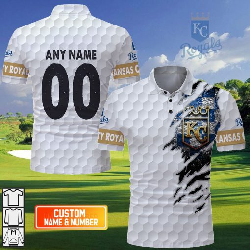 Personalized MLB Kansas City Royals Mix Golf Style Polo Shirt | SuperGift99