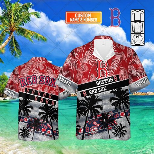 Personalized MLB Boston Red Sox Palm Tree Hawaii Shirt