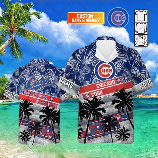 Personalized MLB Chicago Cubs Palm Tree Hawaii Shirt