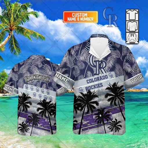 Personalized MLB Colorado Rockies Palm Tree Hawaii Shirt