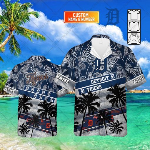 Personalized MLB Detroit Tigers Palm Tree Hawaii Shirt