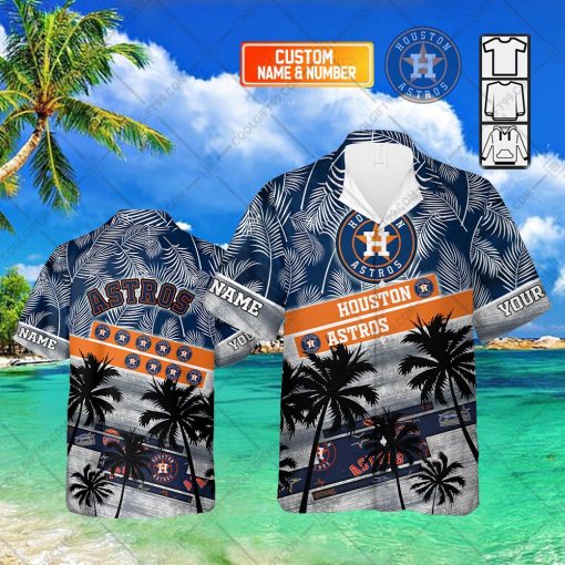 Personalized MLB Houston Astros Palm Tree Hawaii Shirt